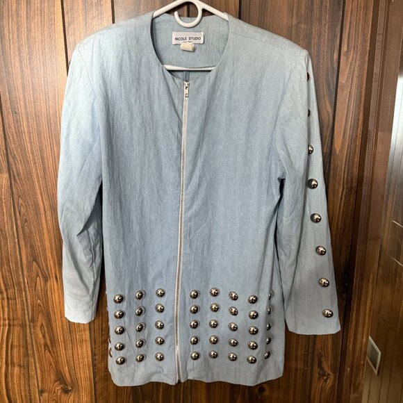 Vintage Nicole Studio Womens Denim Tunic/Jacket, 14 - Picture 3 of 9
